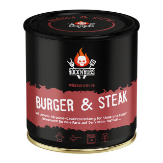 Rock n Rubs BBQ Rub Burger & Steak 150g Dose