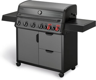 Gasgrill Enders Hyde 6 SIKR Turbo II 800 °C Zone, Infrarot Backburner und Seitenkocher