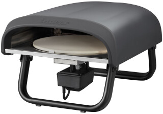 Pizzaofen Enders Paco Rotate mit rotierenden Pizzastein, Edelstahlbrenner, Grillfläche 30,5 cm, schwarz