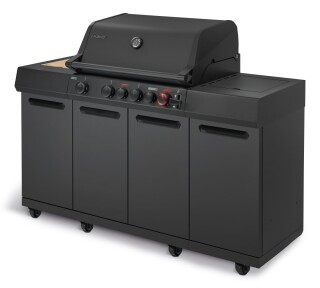 Gasgrill Enders Uniq 4 IK Kitchen Cruster Shadow 800 °C Zone, Infrarot Backburner, Cruster und Seitenkocher